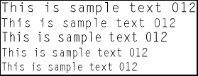 Fixed Width PCL Font Samples