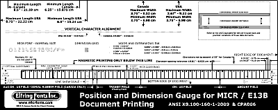 MICR Check Position Guage