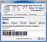 Click to see the Bar Code 39 font software utility that comes with this package