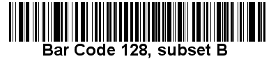 Bar Code 128, Subset B
